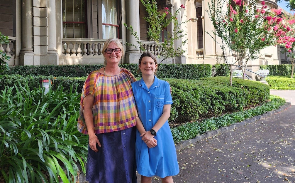 Alice Carosi Adams (1988) and daughter Emma